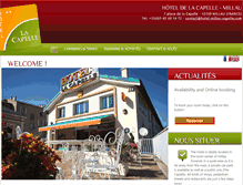 Tablet Screenshot of hotel-millau-capelle.com